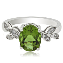 Oval Cut Alexandrite .925 Silver Ring ( Green/Brownish)