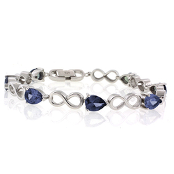 Pulsera de Alejandrita ( Azul/Morado) en Plata de Ley .925