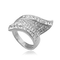 Swarovski Crystals Sterling Silver Ring