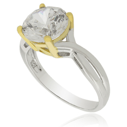 Solitaire Silver Ring