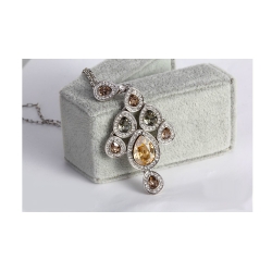 Hermoso Collar de Swarovski color Champagne