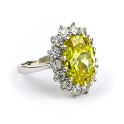 Anillo de Citrina Corte Ovalado en Plata 925