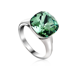 Green Swarovski Crystal Ring