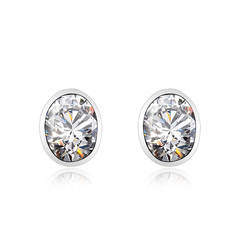Preciosos Aretes Color Blanco de Cristal Swarovki
