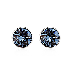 Sweet Blue Montana Swarovski Stud Earrings