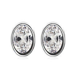 Hermosos Aretes de Cristal Swarovski Color Blanco