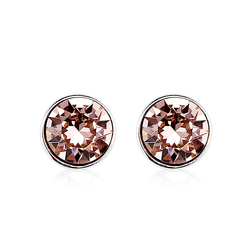 Vintage Rose Swarovski Crystal Stud Earrings