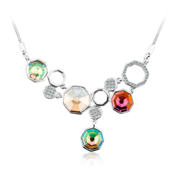 Amazing Mixed Colors Swarovski Crystal Necklace