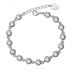 Hermosa Pulsera de Swarovski con Cristales Blancas