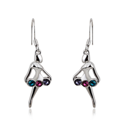 Beautiful Swarovski Color Ballerina Earrings