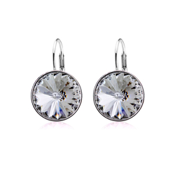 Aretes Circulares de Swarovski Blanco