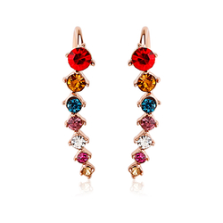 Aretes Con Cristal Swarovski de Colores