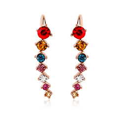 Aretes Con Cristal Swarovski de Colores