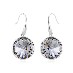 Round Swarovski Crystal Earrings