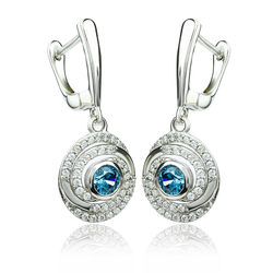 Alexandrite Earrings Color Change Stones in Sterling Silver