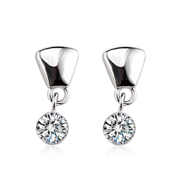 White Swarovski Crystal Earrings