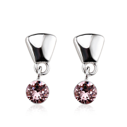 Aretes de Cristal Swarovski Color Rosa