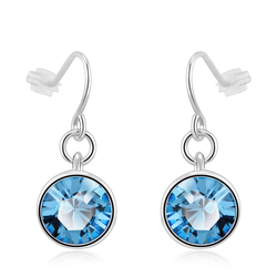 Aretes Elegantes de Swarovski Color Azul