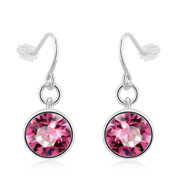 Aretes Elegantes de Swarovski Color Rosa