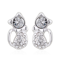 Aretes de Gato con Cristales