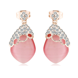 Beautiful Opal Earrings with 18K Rose Gold