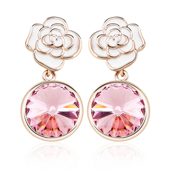 Divinos Aretes con Baño de Oro Rosa 18K