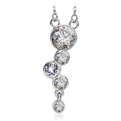 Beautiful Necklace with White Swarovski Crystal