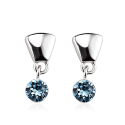 Blue Swarovski Crystal Earrings