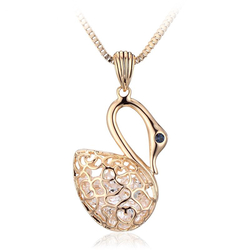 Collar de Cisne con Baño de Oro de 18K