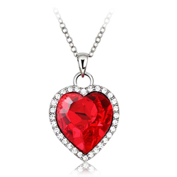 Beautiful Swarovski Crystal Heart Necklace