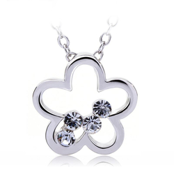 Collar de Flor con Cristales Swarovski