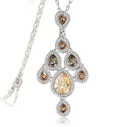 Beautiful Champagne Swarovski Necklace