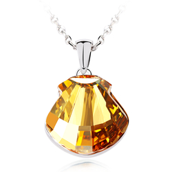 Collar Swarovski de Concha Color Honey