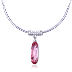 Beautiful Pink Swarovski Crystal Necklace