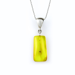 Dazzling Amber and Silver Pendant.