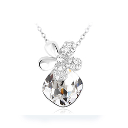 Divine White Swarovski Crystal Necklace