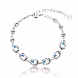 Beautiful White Mixed Color Mirror Swarovski Crystal Bracelet