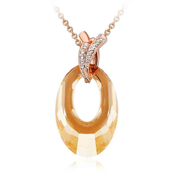 Precioso Collar de Cristal Swarovski con Baño de Oro 18K