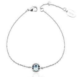 Cute Swarovski Crystal Bracelet with Aquamarine Crystal