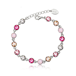 Hermosa Pulsera con Cristales Rosas