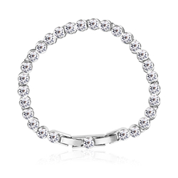 White Color Swarovski Crystals Bracelet