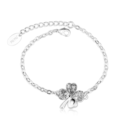 Pulsera de Swarovski con Trébol color Blanco