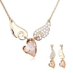 Beautiful Champagne Necklace and Earring Set