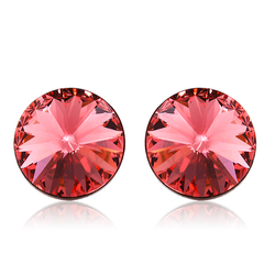 Swarovski Crystal Red Fire Round Stud EarringsRed Fire