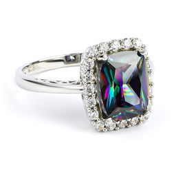 High Quality Mystic Topaz .925 Sterling Silver Ring