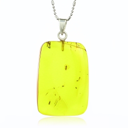 Dije de Ambar Natural Con Chaquiste 37 mm x 20 mm