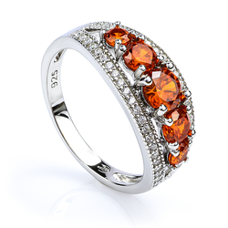 Anillo de Plata de Ley con Opalo de Fuego