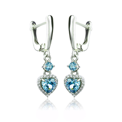 Alexandrite Dangling Earrings Color Change Stones in Sterling Silver