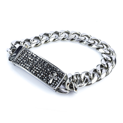 Stainless Steel Chain - Cuban Link Cross Bracelet