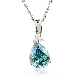 Pear Cut Alexandrite Pendant Necklace 925 Silver